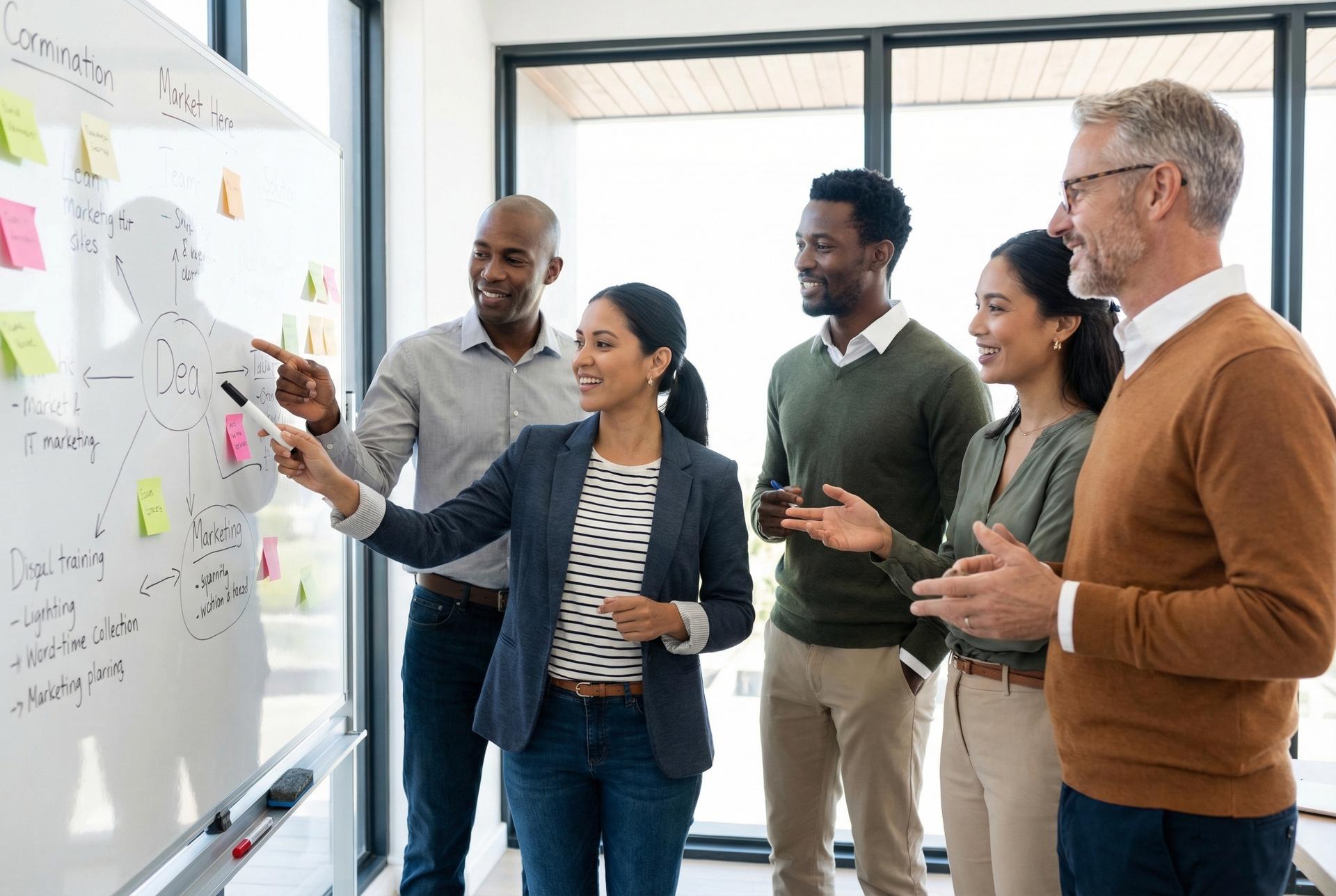 Equipo multidisciplinario de profesionales analizando casos en una junta, representando el trabajo en equipo y la coordinación
