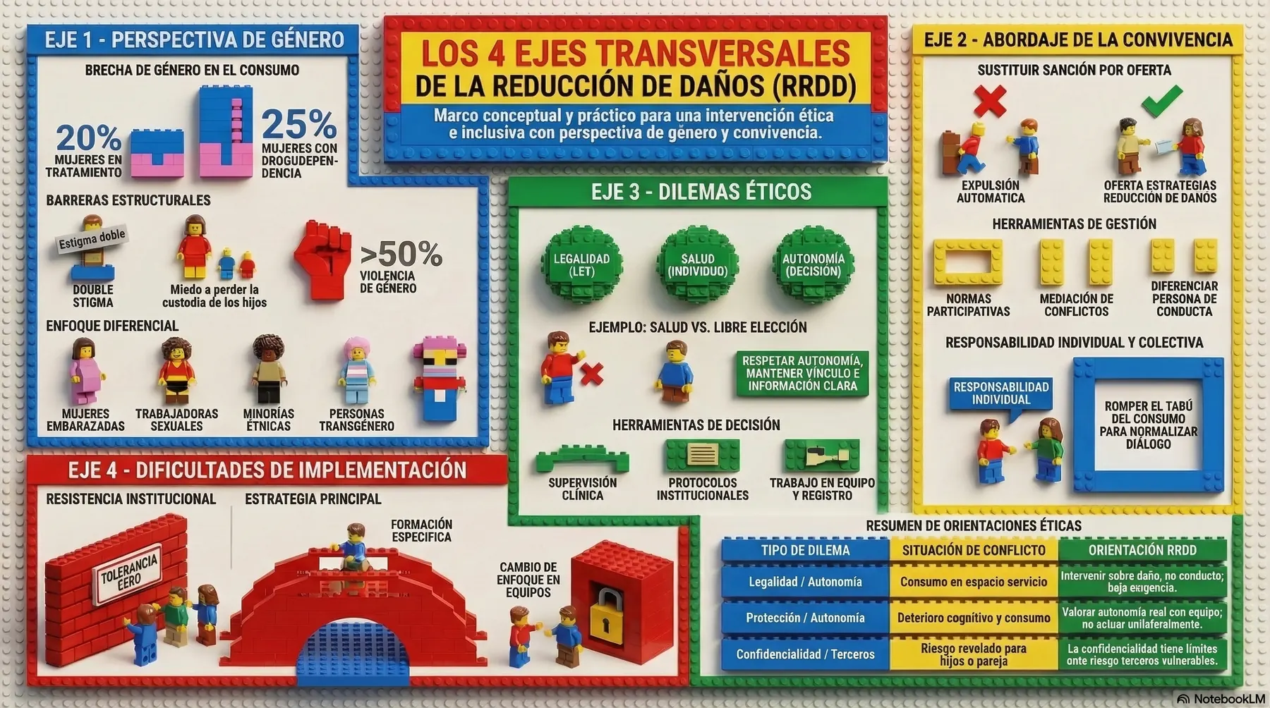 Infografía: Reducción de Daños - Ejes Transversales